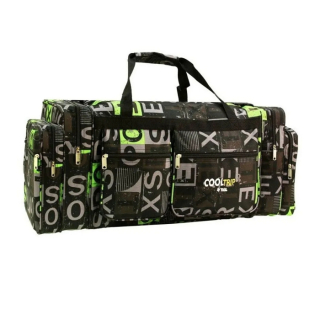 Zelená veľká cestovná taška na rameno "Alphabet" - XL, XXL