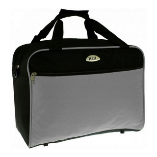 Sivo-čierna cestovná taška cez rameno "Basic" - veľ. M