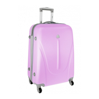 Ružový plastový cestovný kufor "Tour" - veľ. M