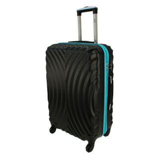 Modro-čierny odolný luxusný plastový kufor "Infinity" - 3 veľkosti