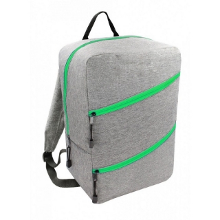Zeleno-sivý cestovný batoh do lietadla "Doublezip" - veľ. S