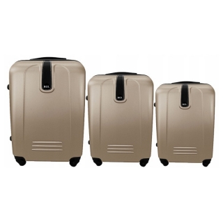 Zlatý set 3 ľahkých plastových kufrov "Superlight" - M, L, XL