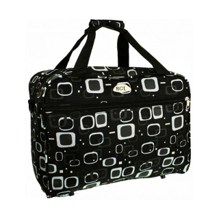 Čierno-biela cestovná taška cez rameno "Matrix" - veľ. M