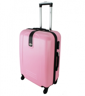 Ružový ľahký dámsky plastový kufor "Superlight" - veľ. M