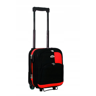 Červeno-čierny príručný kufor do lietadla "Transport" - veľ. S