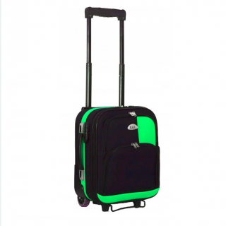 Zeleno-čierny malý príručný kufor do lietadla "Transport" - veľ. S