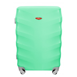 Zelený plastový kufor na kolieskach "Spinner" - veľ. L
