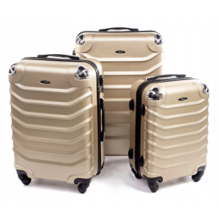 Zlatá sada 3 plastových kufrov "Premium" - veľ. M, L, XL