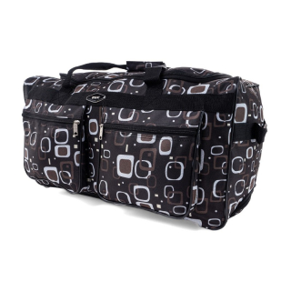 Čierno-biela cestovná taška na kolieskach "Matrix" - 4 veľkosti