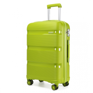 Zelený prémiový plastový kufor s TSA zámkom "Majesty" - 3 veľkosti