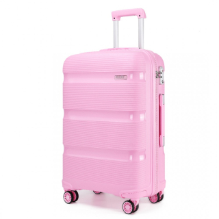 Ružový prémiový plastový kufor s TSA zámkom "Majesty" - 2 veľkosti