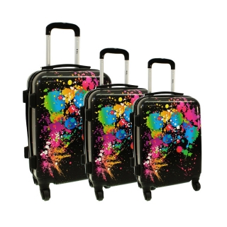 Sada 3 farebných škrupinových cestovných kufrov "Colors" - M, L, XL